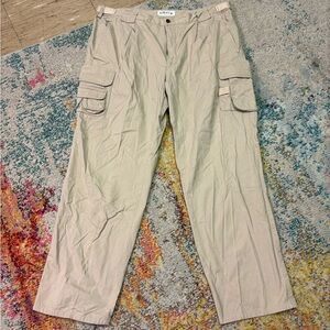 Orvis Cargo Pants Mens Beige Tan Utility Pockets Safari Fishing Gorpcore Size 40